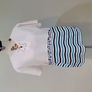 CRICKET LANE nautical striped top in size Medium.